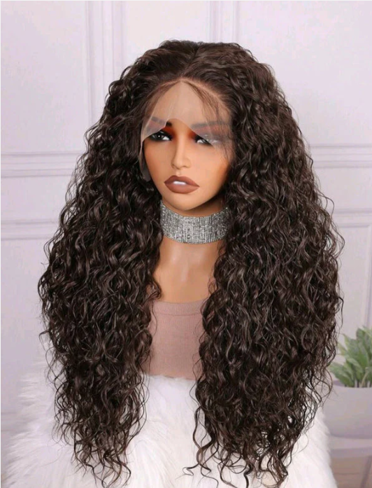 Chocolate Brown Soft Deep Lace Front Wig (human blend)