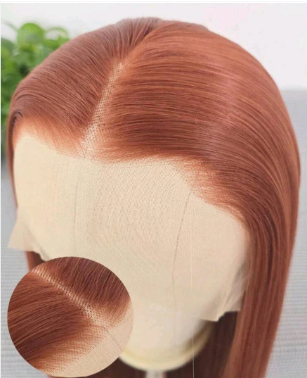 Dark Orange Long Lace Front Wig