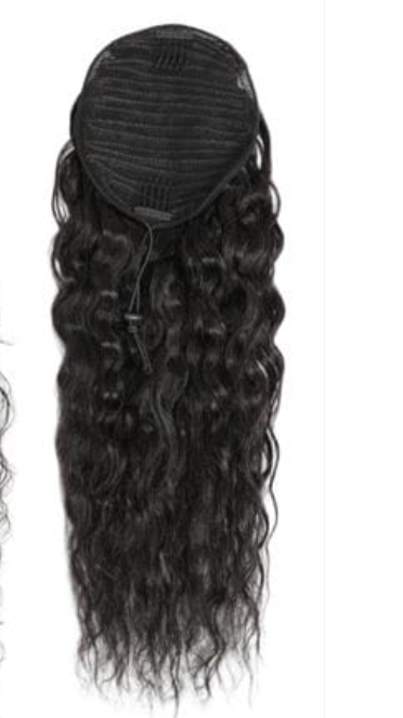 Drawstring Ponytail Water Wave Synthetic Hair Clip in Hair